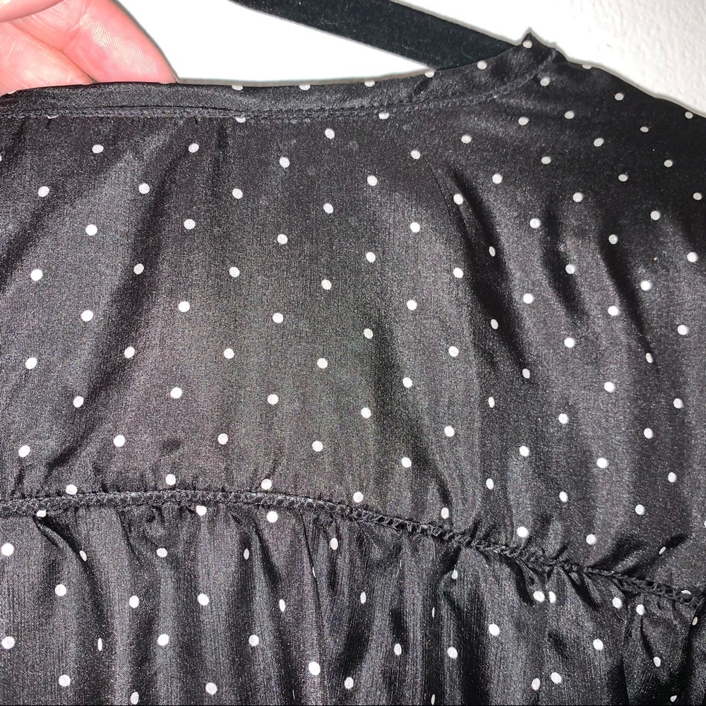 Scotch & Soda Maison Scotch Polka Dot Print Layered Ruffle Sleeves Blouse Top - Picture 8 of 9